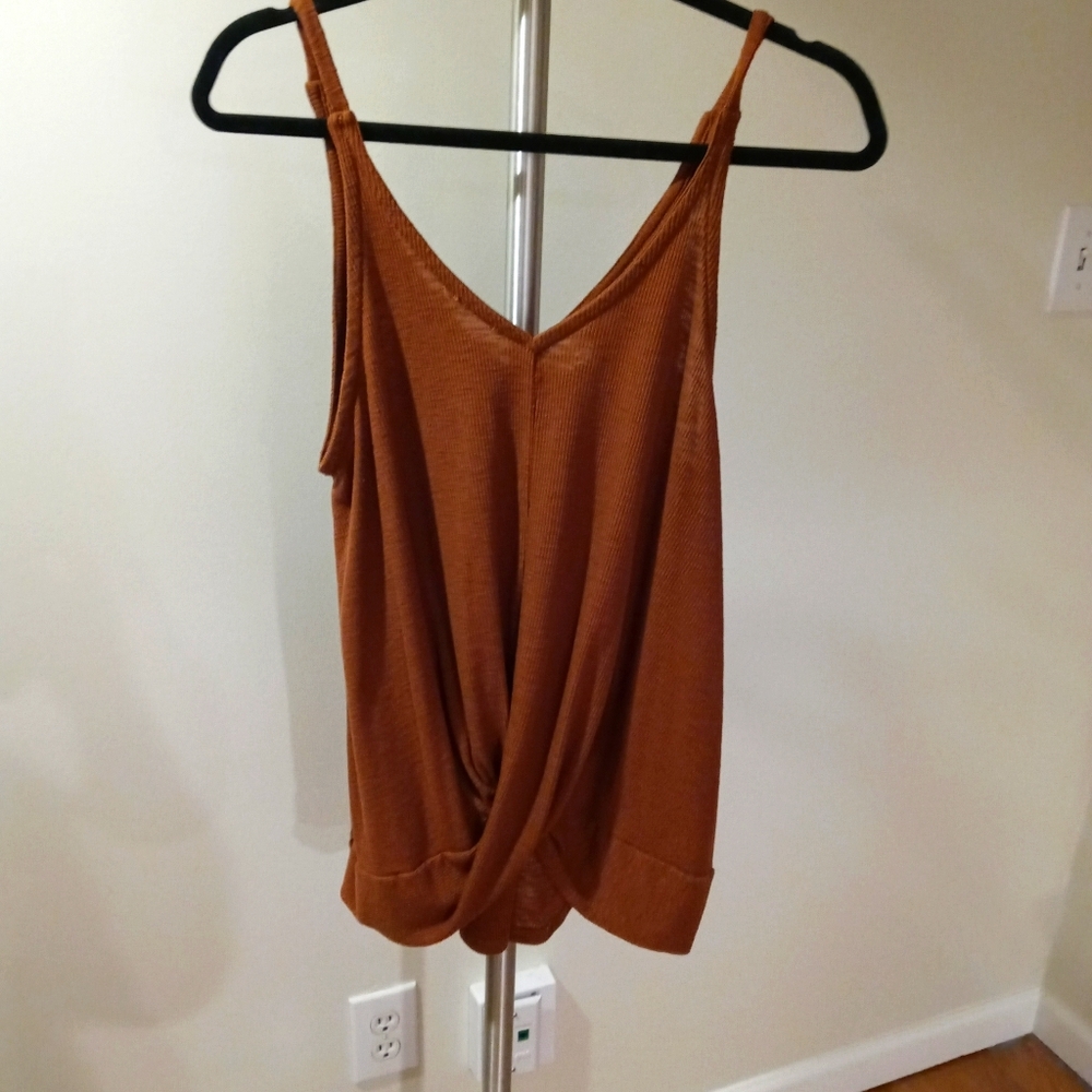 Brown Sinched Front Tank